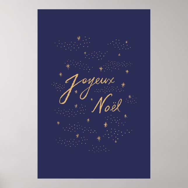 Joyeux Weihnachten - Frohe Weihnachten Französisch Poster (Vorne)