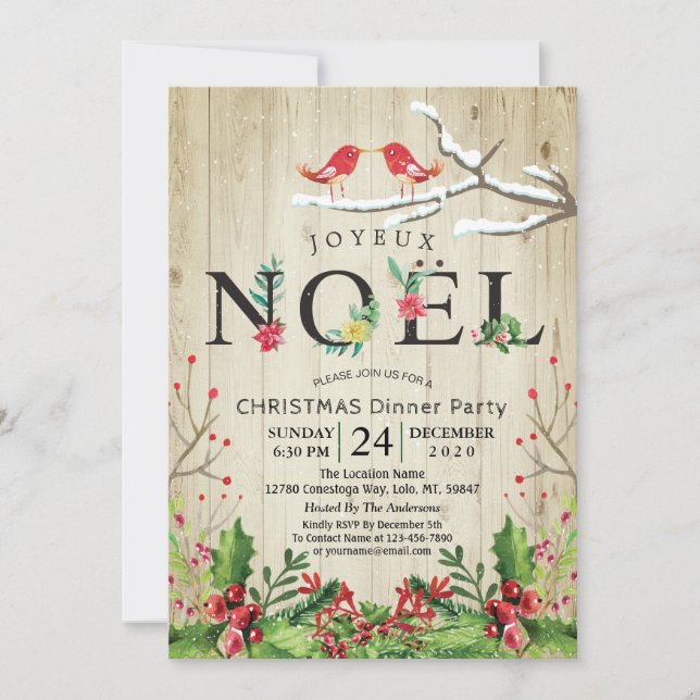 Joyeux Weihnachten Frohe Weihnachten Neues Jahr Ab (Vorderseite)