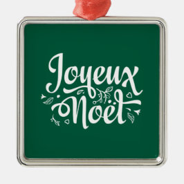 Joyeux Weihnachten Green Ornament Aus Metall
