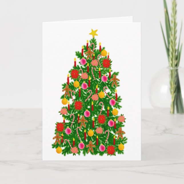 Joyeux Weihnachten-Karte Feiertagskarte (Vorderseite)