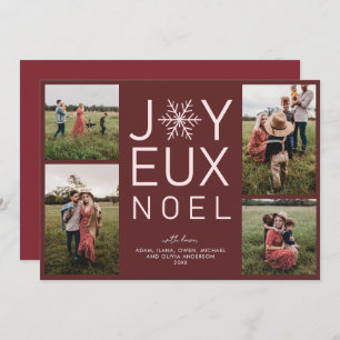 Joyeux Weihnachten Modern Holiday Card Einladung