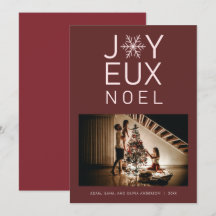 Joyeux Weihnachten Modern Holiday Card