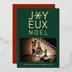 Joyeux Weihnachten Moderne und klassische Foil Car Folieneinladung