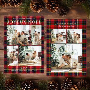 Joyeux Weihnachten Multi Foto Rote Karierte Urlaub
