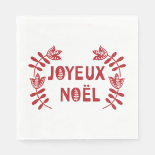 Joyeux Weihnachten-Papierservietten Serviette
