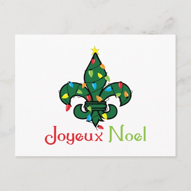 Joyeux Weihnachten Postkarte (Vorderseite)