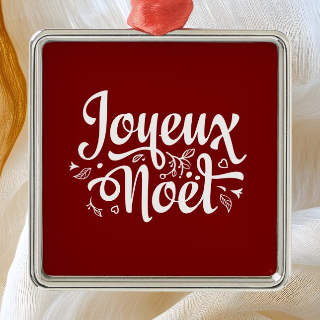 Joyeux Weihnachten Red Ornament Aus Metall (Von Creator hochgeladen)