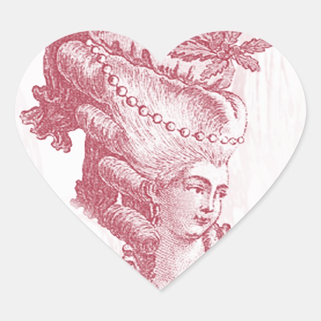 Joyeux-Weihnachten (rouge) Herz-Aufkleber (Vorderseite)