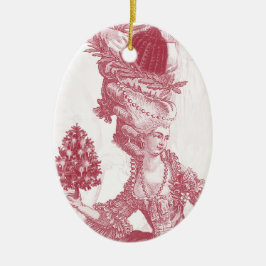 Joyeux-Weihnachten (rouge) Keramikornament