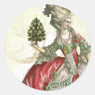 Joyeux Weihnachten Runder Aufkleber