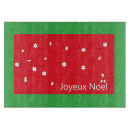 Joyeux Weihnachten Snowflakes Cutting Board Schneidebrett