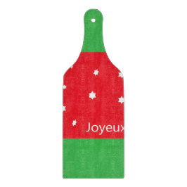 Joyeux Weihnachten Snowflakes Cutting Board Schneidebrett