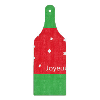 Joyeux Weihnachten Snowflakes Cutting Board Schneidebrett