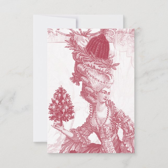 Joyeux Weihnachten uAwg RSVP Karte (Vorderseite)