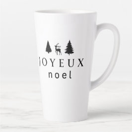 Joyeux Weihnachten Weihnachtsdesign mit Schneefloc Milchtasse