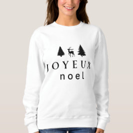 Joyeux Weihnachten Weihnachtsdesign mit Schneefloc Sweatshirt