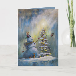 Joyfoy Licht - Schneemann Weihnachten Karte