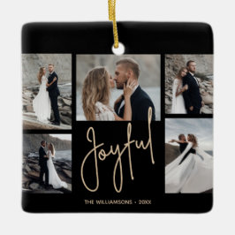 JOYFUL 5 Foto Weihnachten Keramikornament