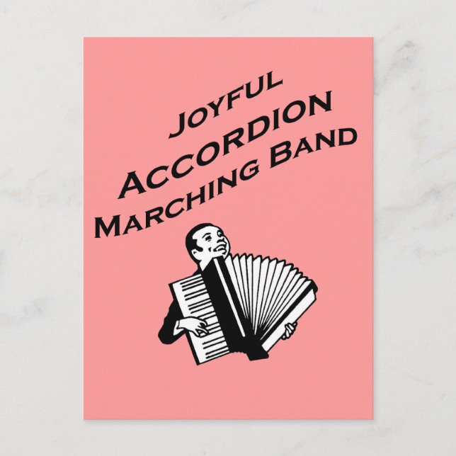 Joyful Accordion Marching Band Postkarte (Vorderseite)