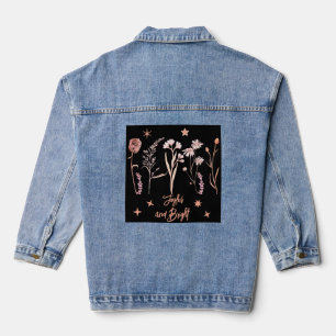 Joyful and Bright Wildblume Design - Boho Floral Jeansjacke