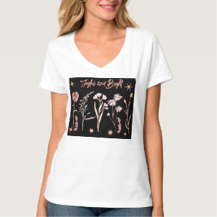 Joyful and Bright Wildblume Design - Boho Floral T-Shirt