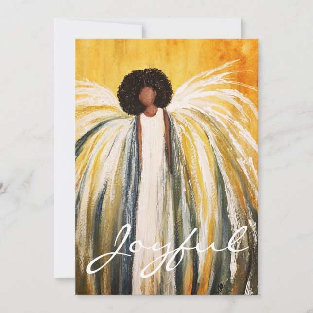 Joyful Angel Holiday Flat Card Feiertagskarte (Vorderseite)