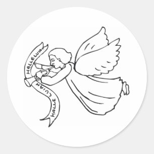 Joyful Angel Runder Aufkleber