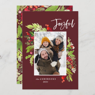 Joyful Aquarell botanisch 1 Foto Weihnachten
