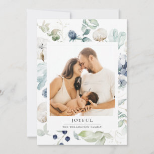 Joyful Arctic Winter Botanisches Foto Feiertagskarte