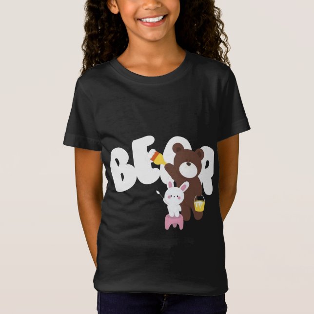 Joyful Bear Girl T-Shirt (Vorderseite)