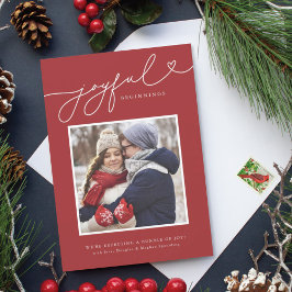 Joyful Beginning Weihnachtsschwangerschaft Ankündi Feiertagskarte