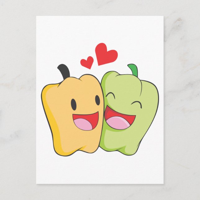Joyful Bell Pepper Lovers Postkarte (Vorderseite)