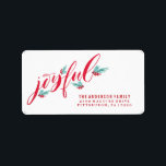 Joyful Berry Christmas Address Label Adressaufkleber<br><div class="desc">Joyful Berry Christmas Address Label</div>