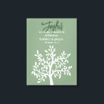 Joyful Bible Verse and Simple Tree Leinwanddruck<br><div class="desc">Joyful Bible Verse und Simple Tree Canvas Print</div>