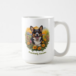 Joyful Black Corgi Kaffeetasse