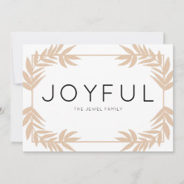 Joyful Blätter Paper Holiday Card Feiertagskarte