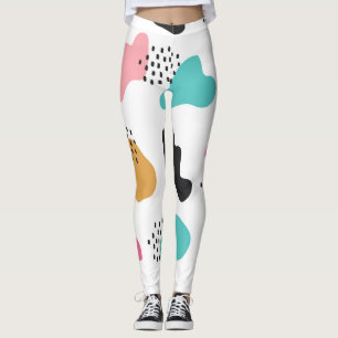Joyful Blob Pattern Leggings