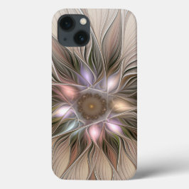 Joyful Blume Abstrakt Beige Brown Fraktal Case-Mate iPhone Hülle