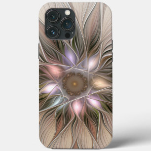 Joyful Blume Abstrakt Beige Brown Fraktal Case-Mate iPhone Hülle