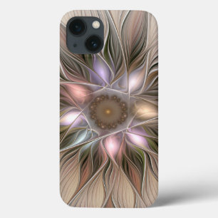 Joyful Blume Abstrakt Beige Brown Fraktal Case-Mate iPhone Hülle