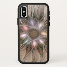 Joyful Blume Abstrakt Beige Brown Fraktal Case-Mate iPhone Hülle