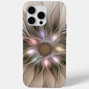 Joyful Blume Abstrakt Beige Brown Fraktal Case-Mate iPhone Hülle