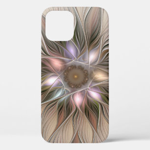 Joyful Blume Abstrakt Beige Brown Fraktal Case-Mate iPhone Hülle