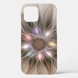Joyful Blume Abstrakt Beige Brown Fraktal Case-Mate iPhone Hülle