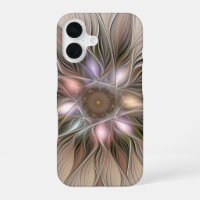 Joyful Blume Abstrakt Beige Brown Fraktal