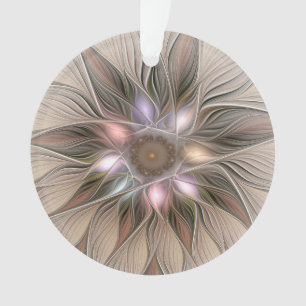 Joyful Blume Abstrakt Beige Brown Fraktal Ornament