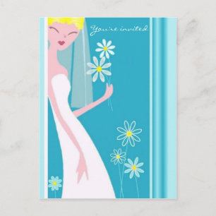 JOYFUL BRIDE EINLADUNGSPOSTKARTE