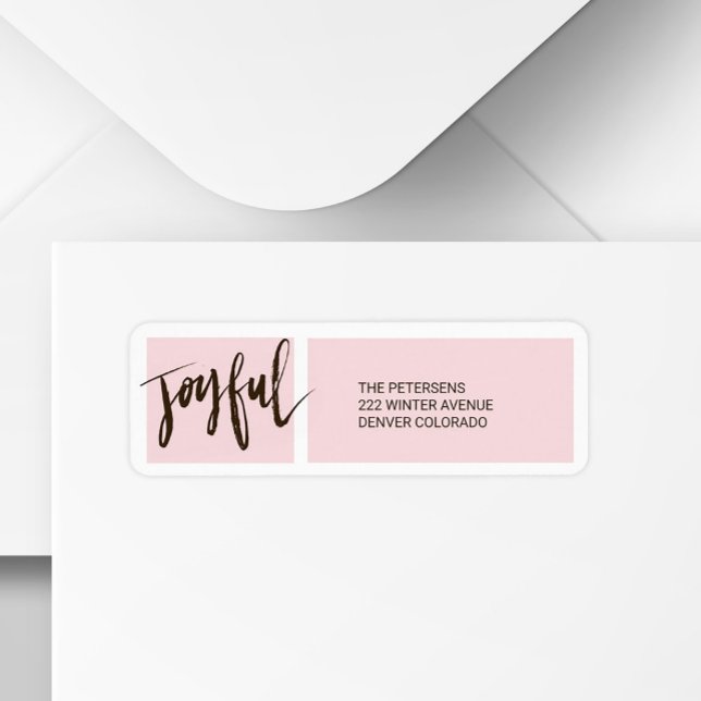 JOYFUL Brushed Typografy Script | Weihnachtsrosa (Von Creator hochgeladen)