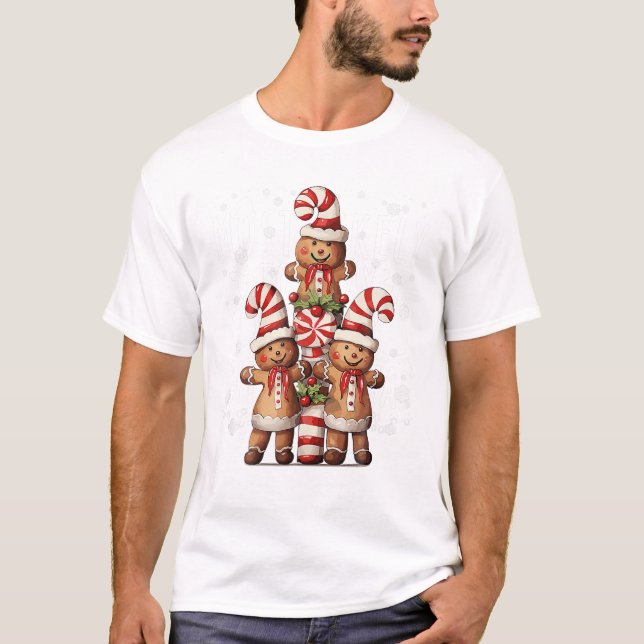 Joyful Candy Cane Trio T-Shirt (Vorderseite)