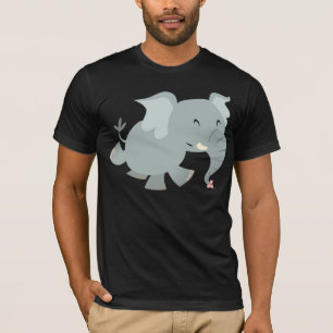 Joyful Cartoon Elephant T - Shirt
